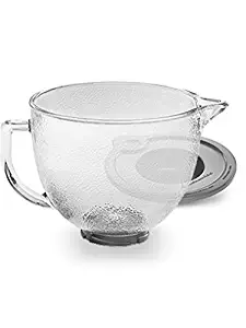 KitchenAid K5GBH Tilt-Head Hammered Glass Bowl with Lid, 5-Quart