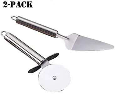 Kadron Pizza Cutter Stainless Steel Pizza Knife Single Wheel Pizza Knife Triangle Cake Shovel Pizza Blade Baking Tools