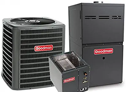 2.5 Ton Goodman 14.5 SEER R410A 80% AFUE 60,000 BTU Single Stage Downflow Gas Furnace Split System