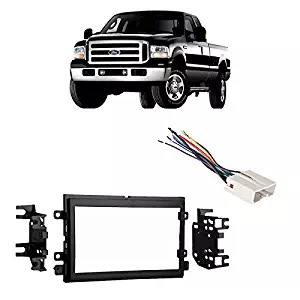 Fits Ford F-250/350/450/550 2005-2007 Double DIN Harness Radio Dash Kit