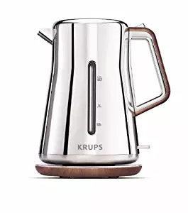 KRUPS BW600 Silver Art Collection Cordless Electric Kettle with Chrome Stainless Steel Housing, Silver