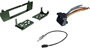 Carxtc Stereo Wiring Harness, Dash Install Kit Faceplate, with FM Antenna Adaptor (Combo Complete Aftermarket Stereo Wire and Installation Kit) Fits into a BMW Z4 2003 2004 2005 2006 2007 2008