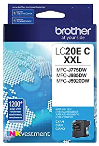 Brother LC20EC Super High Yield Cyan Ink Cartridge