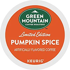 Green Mountain Coffee, Pumpkin Spice, Single-Serve Keurig K-Cup Pods, Light Roast Coffee, 48 Count (2 Boxes of 24 Pods)