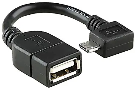 PRO OTG Cable Works for BLU Dash JR Right Angle Cable Connects You to Any Compatible USB Device with MicroUSB