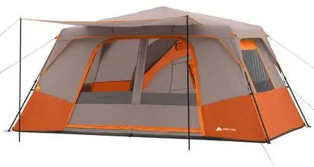 Ozark Trail 11 Person 3 Room 14' x 14' Instant Cabin Tent (Orange)