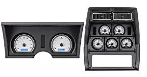 Dakota Digital 78 - 82 Chevy Corvette Analog Clock Dash Gauges Silver Alloy Blue VHX-78C-VTA-S-B