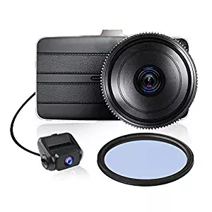 KDLINKS DX2 Full-HD 1080P Front + 720P Rear 290&deg; Super Wide Angle Car Dash Cam with G-Sensor & WDR Superior Night Mode, 1 Year Dashcam Warranty