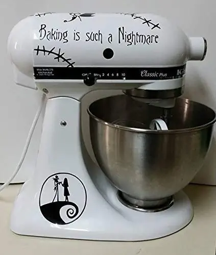 Baking is a Nightmare Vinyl Decal Sticker for Kitchen Mixers