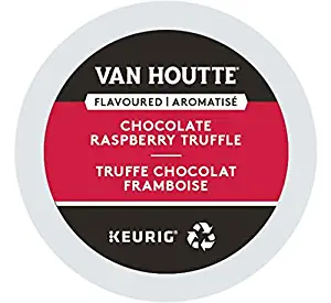 Van Houtte, Raspberry Chocolate Truffle, Single-Serve Keurig K-Cup Pods, Light Roast Coffee, 96 Count (4 Boxes 24 Pods)