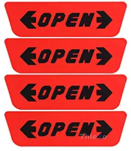 OPEN car styling warning car stickers for Fiat punto abarth 500 stilo ducato palio bravo doblo - (Color Name: Red)
