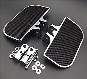 XKH Group Motorcycle Chrome Passenger Mini Floorboards Rear Footboards Foot Rest Pegs Mounts Fit Harley Davidson Electra Glide Heritage Softail Fat Boy