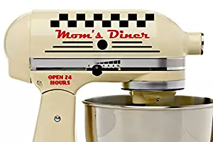 Moms Diner Black and Red Vinyl Decal Set Stand Mixer Kitchenette Kitchen Retro Style