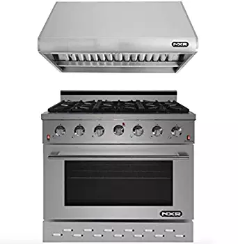 NXR RHBD SC3611 Bundle 36 in. 5.5 cu. ft. Professional Style Gas Range Hood