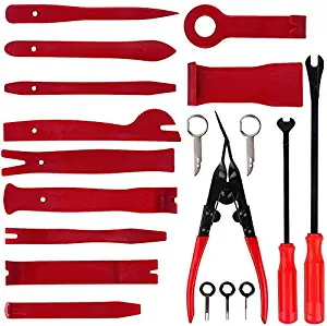 YORKING 19PCS Trim Removal Tool Set Car Panel Removal Tools Kit for Car Panel Dash Audio Radio Removal Installer and Repair Pry Tool Kits with Storage Bag