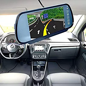 Leaftree 7 Inches LCD Car Rear View Backup Mirror Monitor and Wireless Reverse Camera Cam System