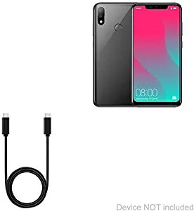 Cherry Mobile Flare S7 Plus Cable, BoxWave [DirectSync PD Cable (3ft) - USB-C to USB-C (100W)] Type C Braided 3ft Charge and Sync Cable for Cherry Mobile Flare S7 Plus, S7 Deluxe, S7 - Jet Black