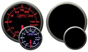 Boost Gauge-60mm Electrical Amber/white Premium Series with Peak Recall and Warning 60mm (2 3/8")