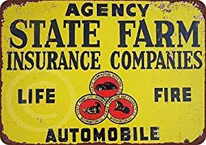 Tin Sign New Aluminum Sign State Farm Insurance Companies Wall Decor 12x8 Inch