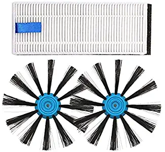 HEVENSA - 1 Set Sponge Filter + 2PCS Side Brushes for Bissell EV657 Robot Vacuum Replacement Parts Accessories