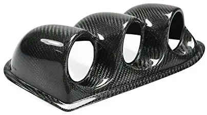 Carbon Fiber For Mitsubishi Evolution EVO 7 8 9 Dash Triple Gauge Pod Cover (LHD) (52mm)
