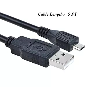 SLLEA Micro USB PC Charging Cable PC Laptop Charger Power Cord for Cobra Electronics CDR895D CDR 895 D Dual Channel Dash Cam