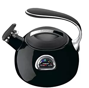 Cuisinart PTK-330BK PerfecTemp Porcelain Enameled Teakettle, Black