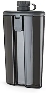 HOST 4269 Easy Fill Flask, Insulated Plastic Liquor for Men & Women, 6 oz, Black