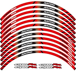 12 X Thick Edge Outer Rim Sticker Stripe Wheel Decals FIT all HONDA REPSOL HRC CBR250RR CBR400RR CBR600RR CBR1000RR