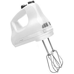 KitchenAid KHM512WH 5-Speed Ultra Power Hand Mixer, White