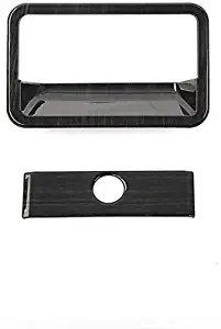 Nicebee 2pcs/set Car Interior Copilot Position Storage Box Handle Decoration Trim Cover for Ford F150 2015 2016 2017 (Black Wood Grain)