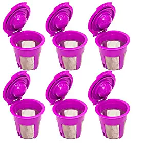 Blendin Refillable Reusable K-Cup Coffee Filter Pod, Fits Keurig 2.0 Coffee Makers K200, K300, K400, K500, K600 Series (6)