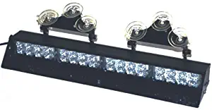 Auto Direct Save Amber White Quad 2 LED Lightbar 1 Watt Visor Strobe Light