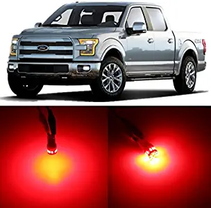 Alla Lighting Super Bright 921 912 922 Red LED Bulbs Center High Mount Stop (3rd Brake) Light for 1994~17 Ford F150 F250 F350 F450 F550/ F-250 / F-350/ F-450 / F-550 Super Duty