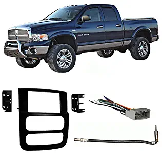 Compatible with Dodge Ram Pickup 2500 3500 2003 2004 2005 Double DIN Stereo Harness Radio Dash Kit