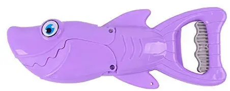 Nesee Shark Grabber Baby Bath Toys, Great White Shark with Teeth Biting Action, Cute Shark Bathroom Toy for Kids