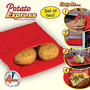 Potato Bag Microwave Baking Potato Cooking Bag Washable Cooker Bag Baked Potatoes Rice Pocket Easy To Cook Kitchen Gadgets