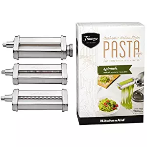 KitchenAid KSMPRA 3-Piece and Cutter with KitchenAid Franzese Spinach Pasta Mix