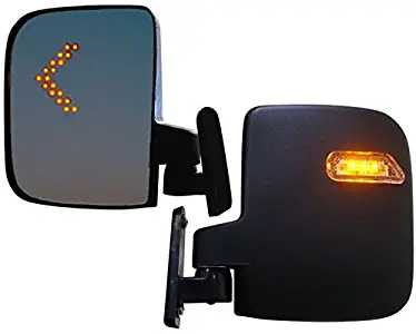 Golf Cart Mirrors With LED Turn Signals - Club Car, EZGO, Yamaha - Golf Carts Universe