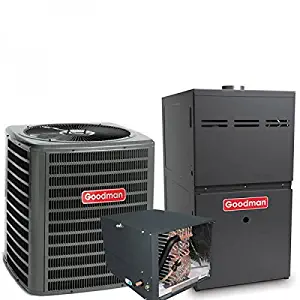 4 Ton Goodman 14 SEER R410A 96% AFUE 100,000 BTU Horizontal Gas Furnace Split System