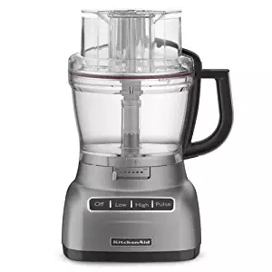 KitchenAid 13-cup Die-Cast Metal Base Food Processor, RKFP1344CS, (Renewed) Silver