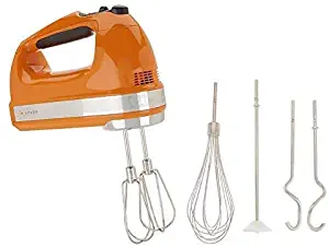 KitchenAid KHM926QTG 9-Speed Digital Hand Mixer with Turbo Beater II Accessories and Pro Whisk - Tangerine