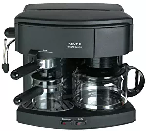 Factory-Reconditioned Krups R985-42 Il Caffe Duomo Combination 8-Cup Coffeemaker and Espresso Machine, Black