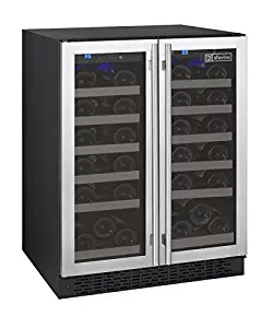 Allavino FlexCount VSWR36-2SSFN - 36 Bottle Dual Zone Wine Refrigerator with French Doors