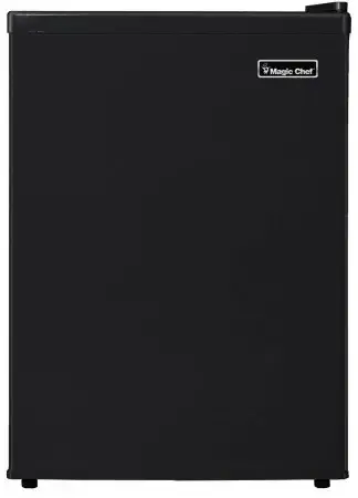 Magic Chef 2.4 cu ft Compact Single Door Refrigerator, Black