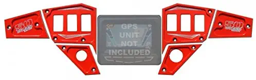 6 Switch GPS Dash Panel - Powdercoated Red - Fits 2015 Polaris RZR XP1000, 900 Trail, 900 XC, S 900 Models [5357-B6]