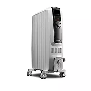 De'Longhi 1500-Watt Oil-filled Radiant Tower Electric Space Heater with Thermostat (Energy Saving Setting)