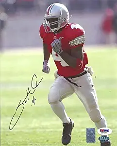 Santonio Holmes Signed 8x10 Photo Ohio State Buckeyes - PSA/DNA Authentication - Autographed NCAA College Football Photos