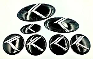 Full Package 7pc Vintage K Metal Skin Emblem Badge Overlay for SPORTAGE 2016-2020 Cover & Protect KIA Badges in Seconds! Easy Install!