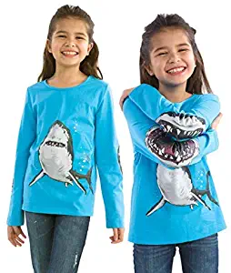 Chompomorphous Wild Tee, in Shark, Size 6 Blue